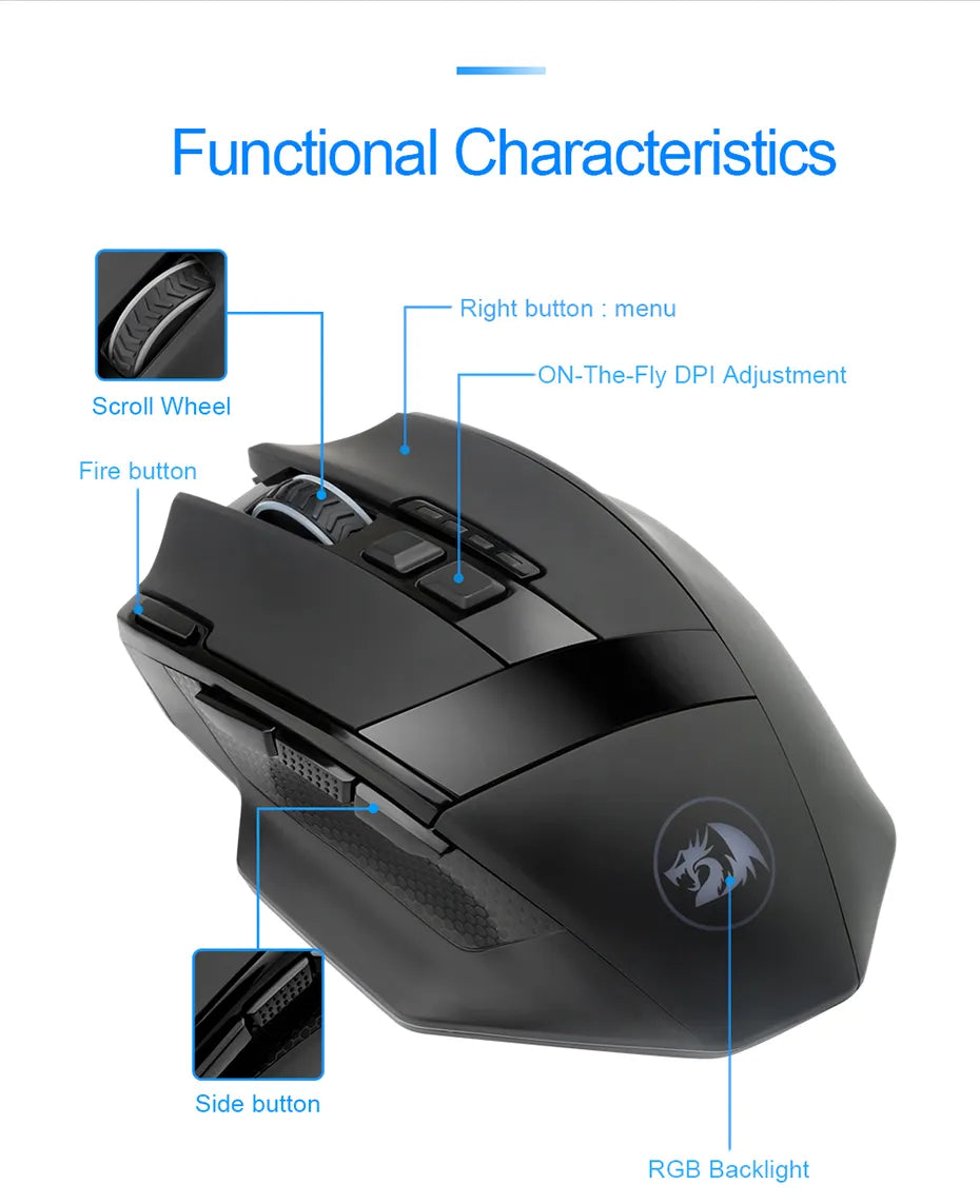 REDRAGON Sniper Pro M801P Wireless Gaming Mouse