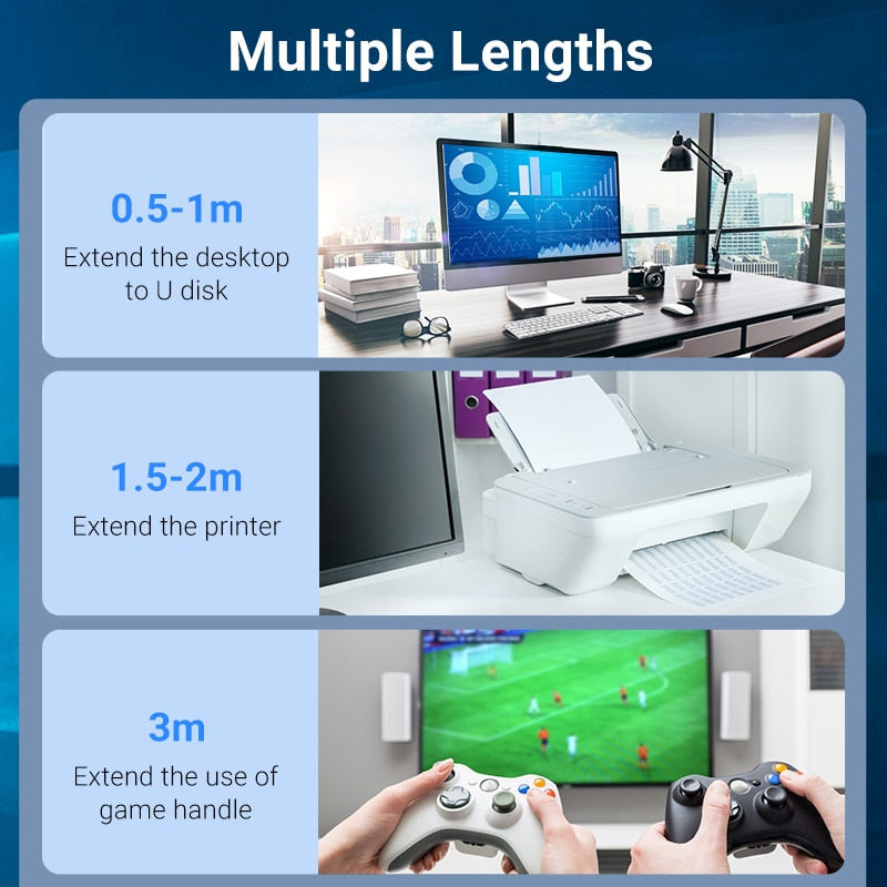 Vention USB 3.0 Extension Cable - Elec Tech Devices