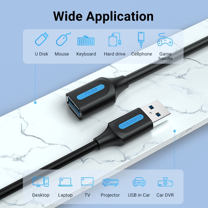 Vention USB 3.0 Extension Cable - Elec Tech Devices