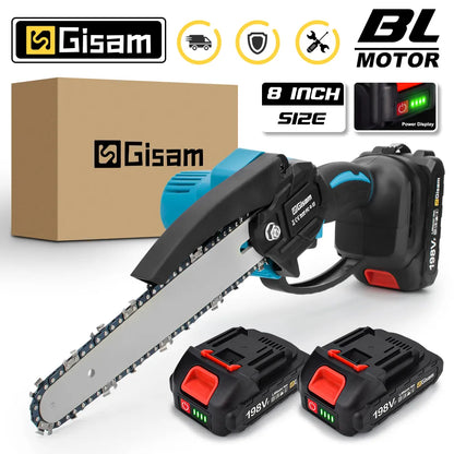 Gisam 8 Inch Brushless Cordless Mini Chain Saw EU Plug