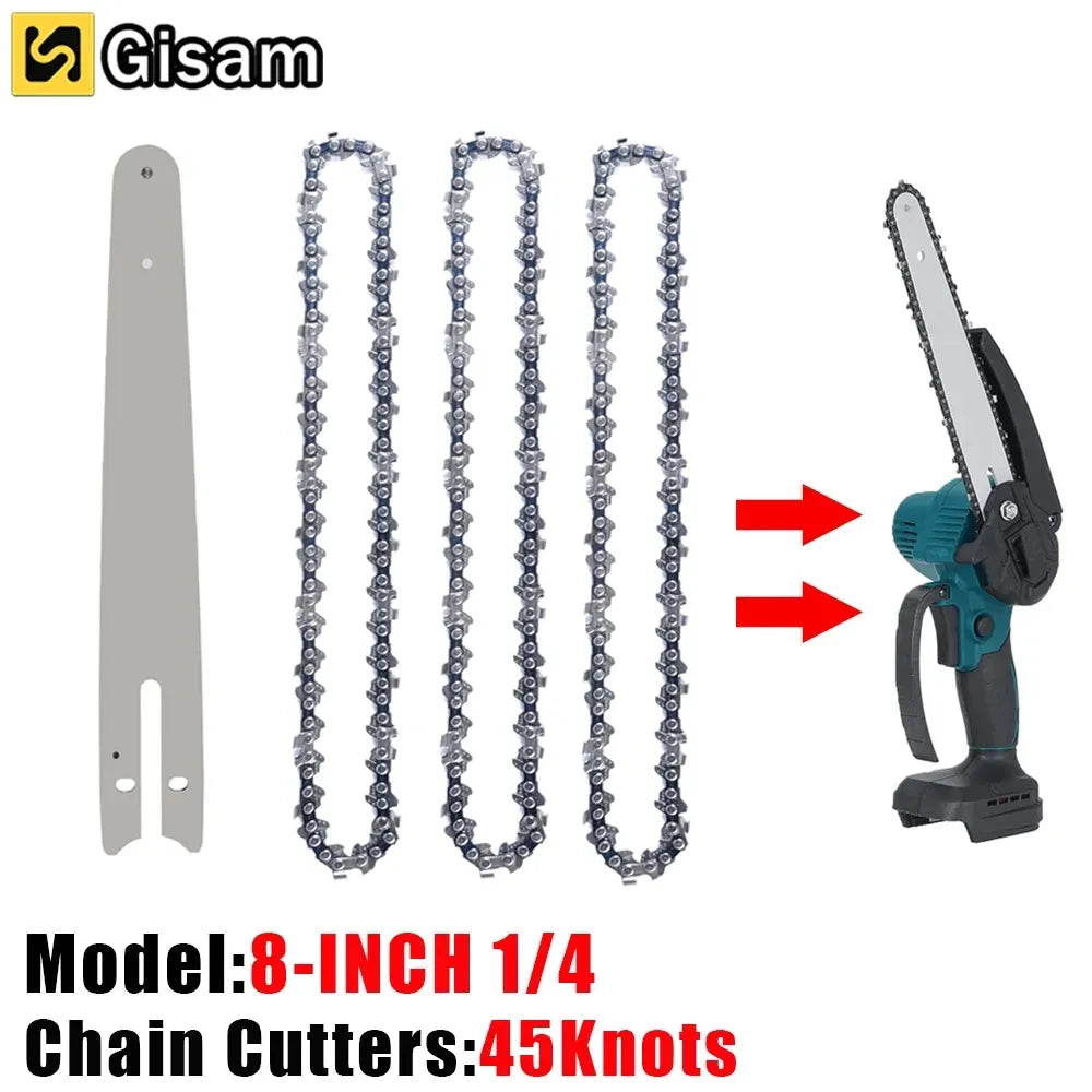 Gisam 8 Inch Chainsaw Guide Bar And Saw Chain Set