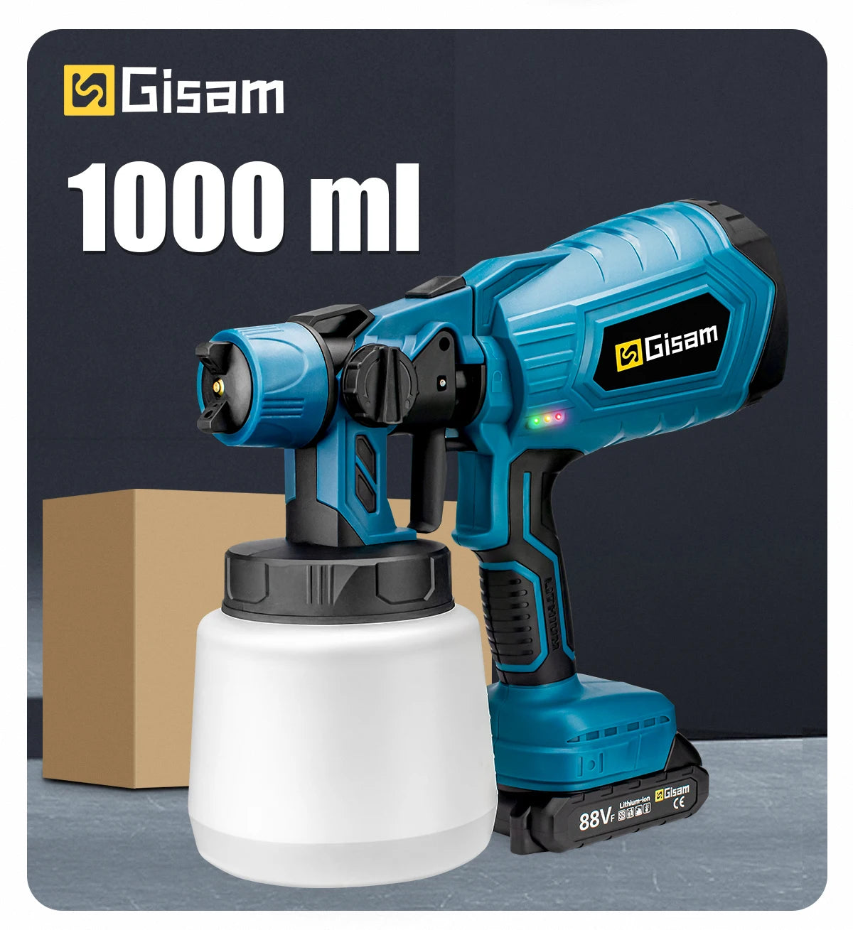 Gisam 1000ML Cordless Electric Spray Gun EU Plug