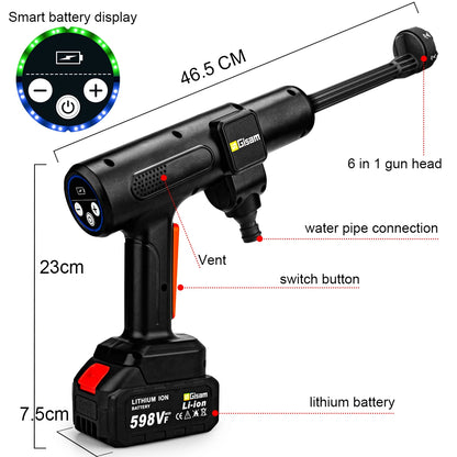 Gisam 200Bar Brushless Cordless Electric High Pressure Washer EU Plug