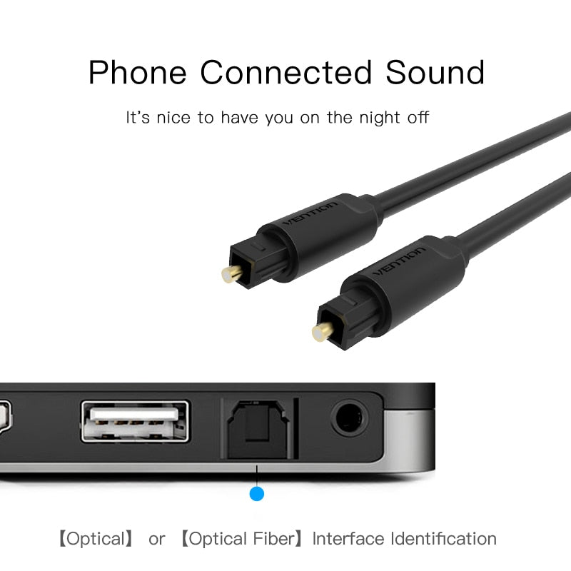 Vention Digital Optical Audio Cable - Elec Tech Devices