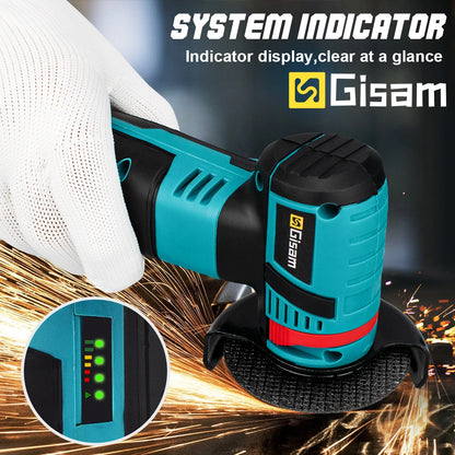 Gisam 12V Brushless Electric Angle Grinder EU Plug